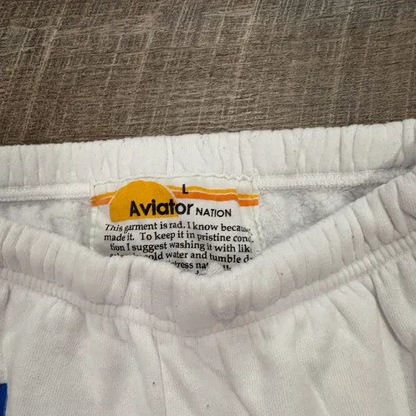 Aviator Nation White Sweatpants - Image 2