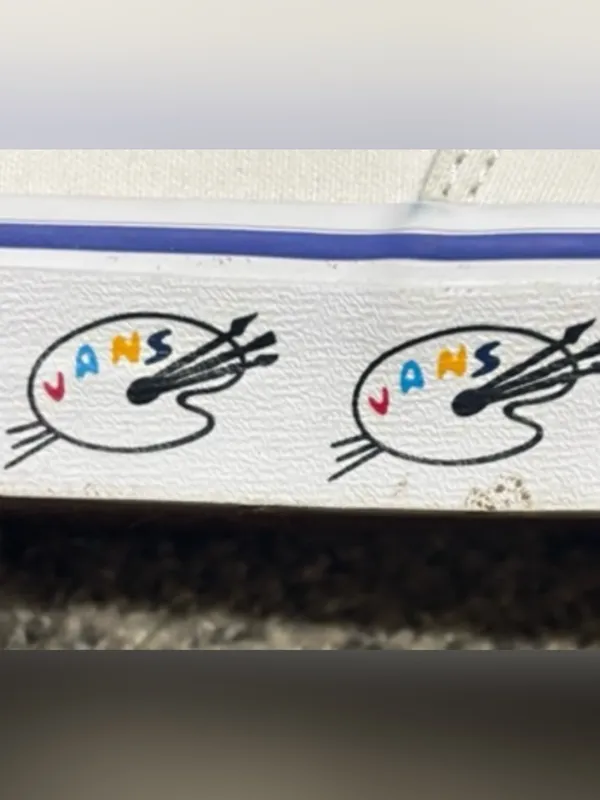 Vans Authentic Sidewall-Paint Palette Low Top Sneakers In True White Canvas - Image 2