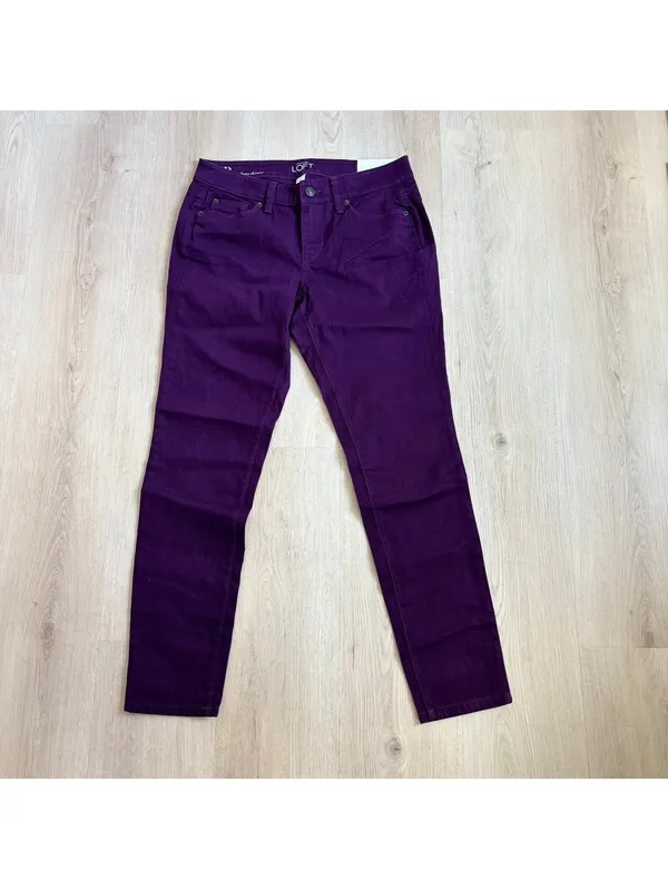 Loft NWT Women's Purple Modern Skinny Jeans Size 8P - Image 2