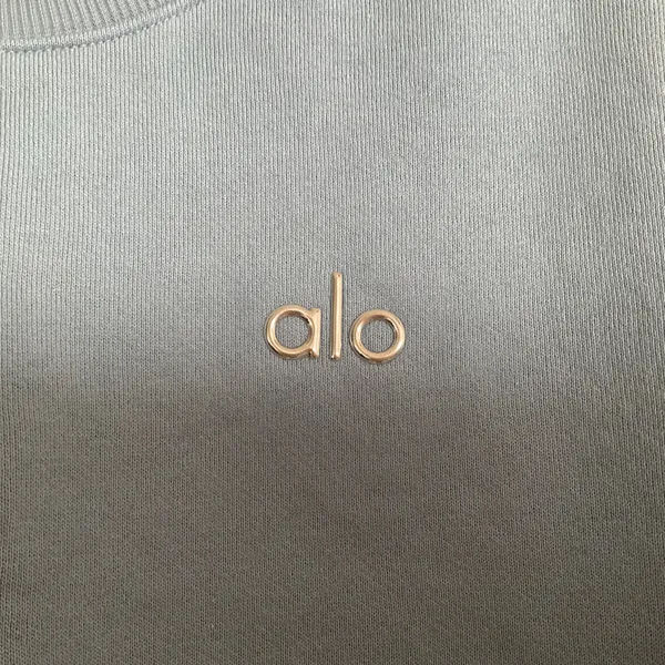 Alo Yoga Cropped Accolade Crewneck Celestial Blue XS - Image 5