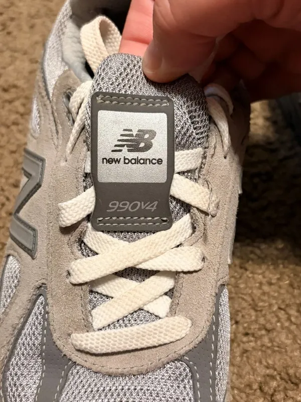 Women's New Balance 990v4 Gray Suede Leather Running Walking Shoes Size 6 - Image 2
