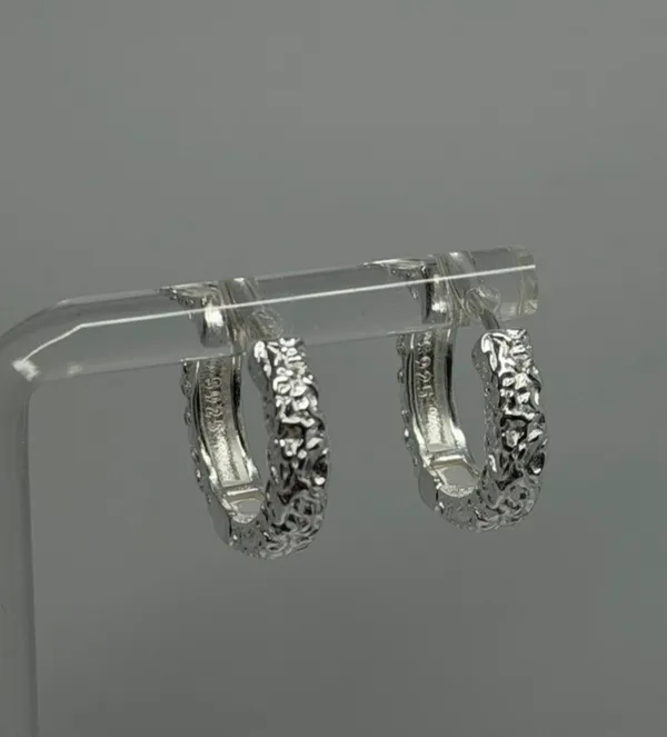 925 Sterling Silver Earrings Hoop - Image 2