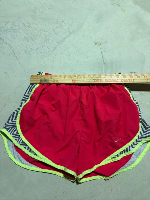 Nike Women’s Hot Pink Running Shorts with Neon Trim large - Image 8