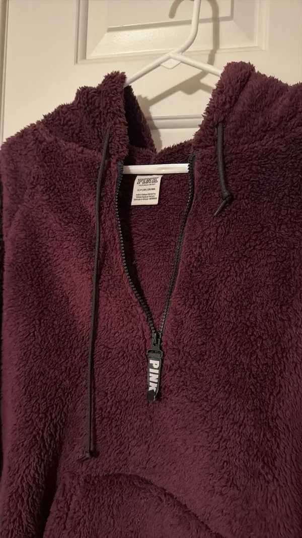 PINK Sherpa Victoria's Secret Pink Hoodie - Image 3