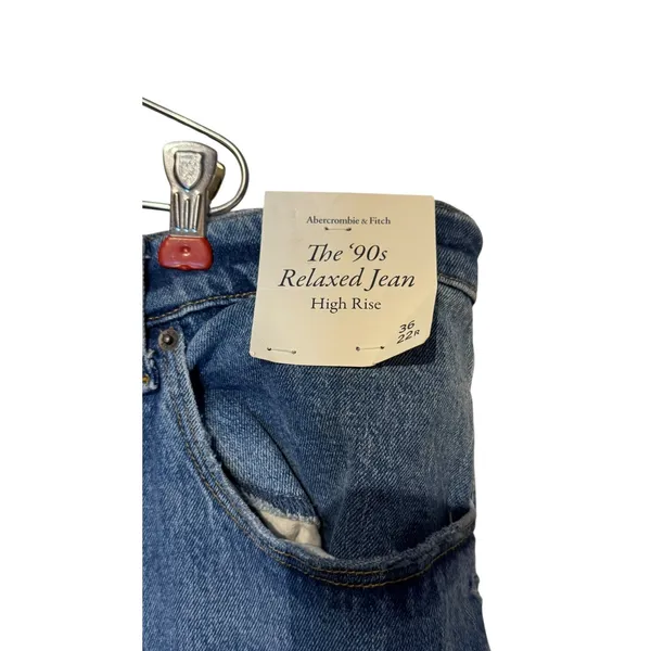 Abercrombie & Fitch Women's Jeans NWT '90s Relaxed High Rise‎ Denim 36/22R NWT - Image 5