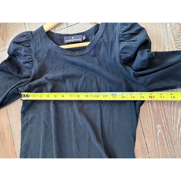 Pomander Place Puff Sleeve Top‎ Women Black XS - Image 5