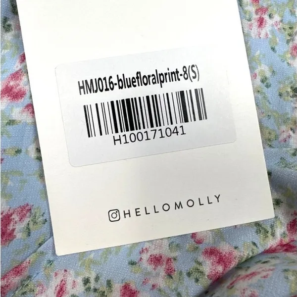 Hello Molly - Sylvan Scenes Floral Crop Top in Blue and Pink - Image 2