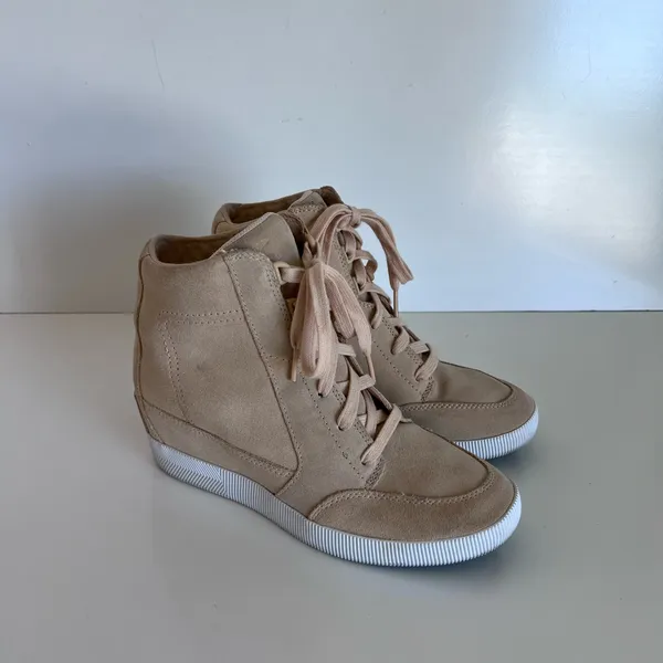 Sorel Women's‎ Out N About Wedge Sneaker Bootie Nova Sand, Sea Salt - Image 2