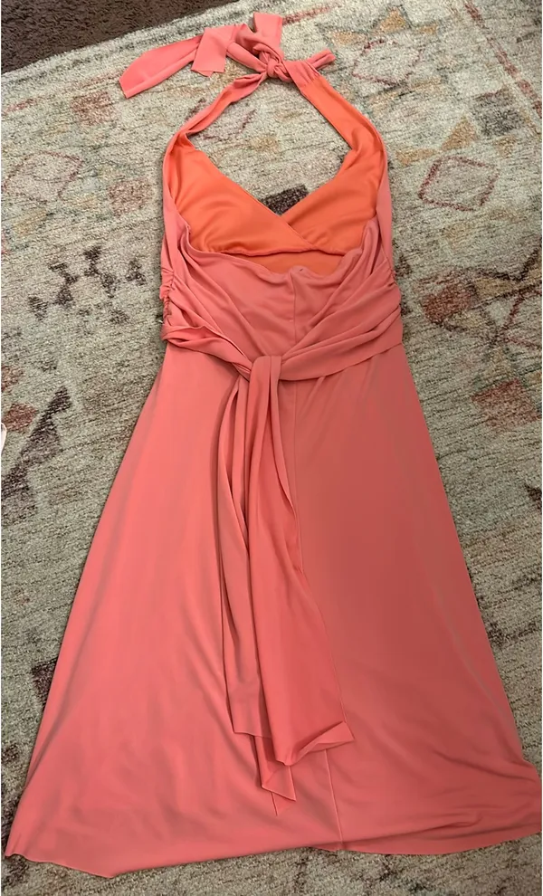 Vintage coral summer dress - Image 4