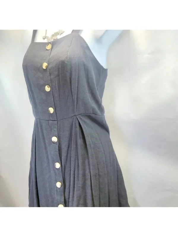 Faux Button High Low Summer Dress Medium - Image 4