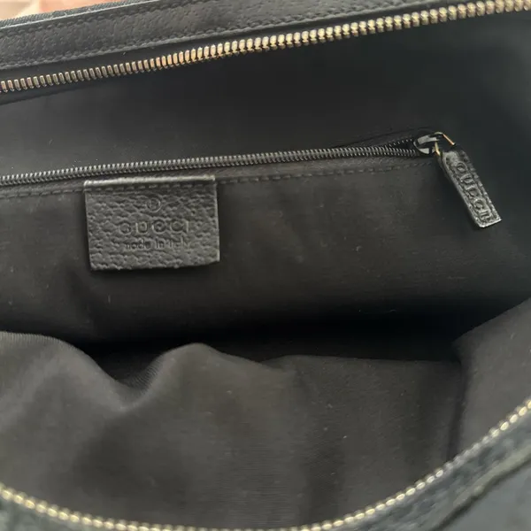 GUCCI Princy GG Canvas Leather Mini Boston Bag Black - Image 6