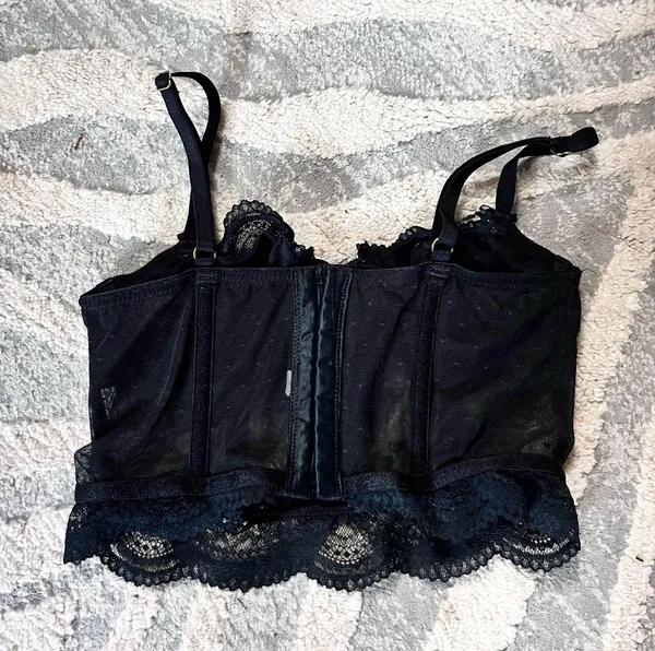 Urban Outfitters Black Lace Corset Bustier Top - Image 2