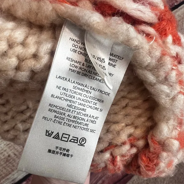 Free People Aldrin Cardi XS/S Oversized Orange Cream Checkered Tennessee Vols - Image 6