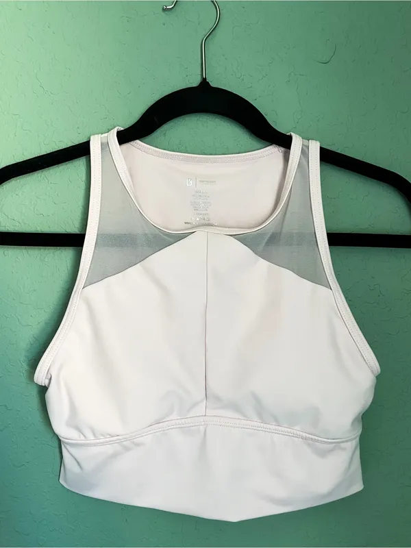 Buff Bunny Viva La Vibe Bra Tank Size Small Soft Pale Pink Mesh Front Padded - Image 8