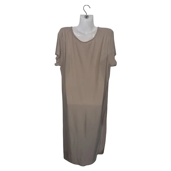 MUK LUKS Lounge Jersey T-Shirt Slit Dress Size XL Casual Comfort Loungewear - Image 2