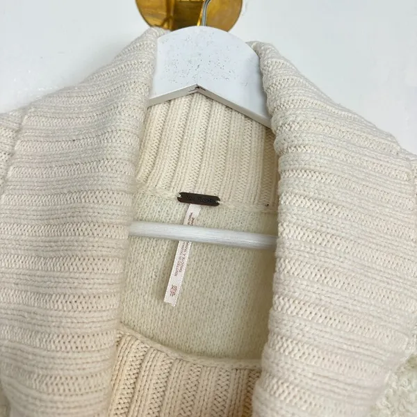 FREE PEOPLE Milo Tunic Sweater in Evening Cream Size X-Small - Image 6