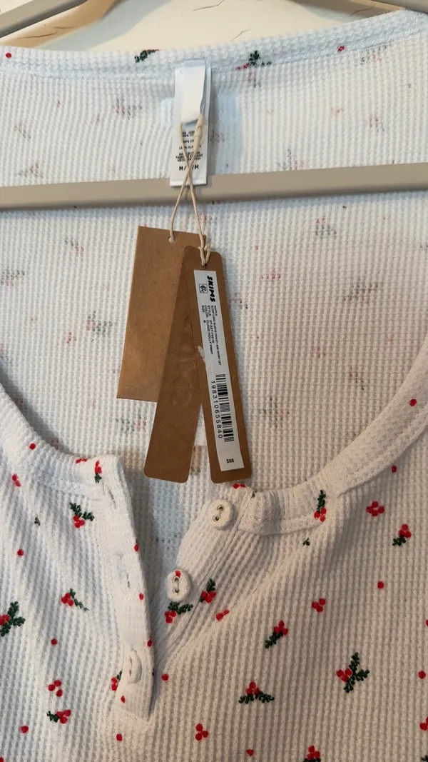 SKIMS Cotton Long Sleeve Henley - Image 2