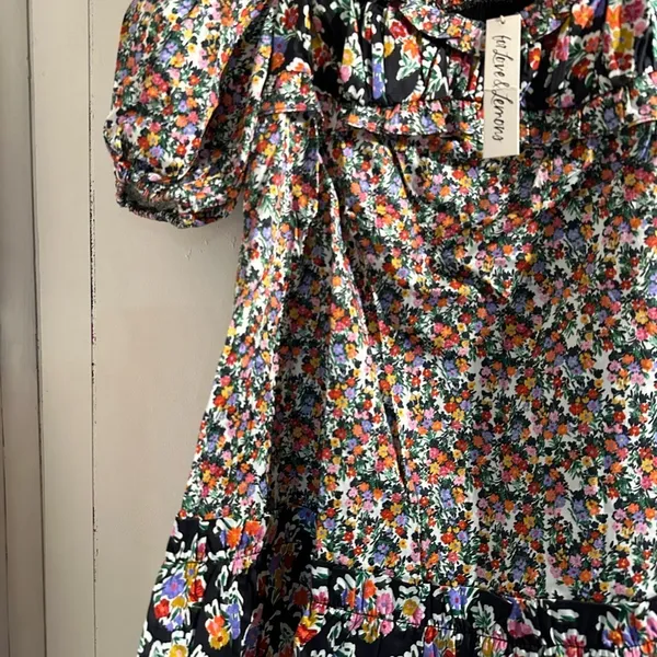 FOR LOVE AND LEMONS NWT HUDSON Floral Puff Sleeve Dress - Image 6