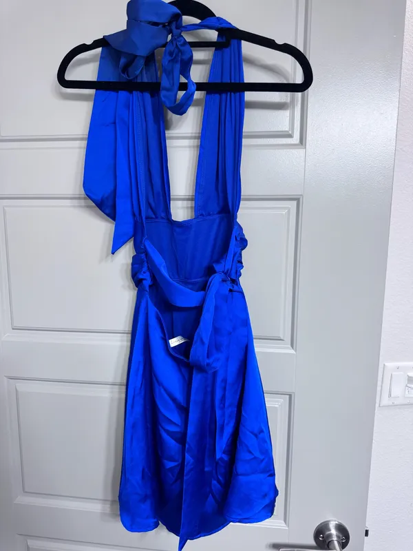 royal blue lucy in the sky halter dress - Image 5