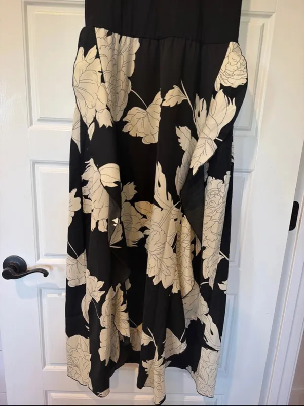 BTFBM sleeveless crewneck floral maxi dress - Image 4