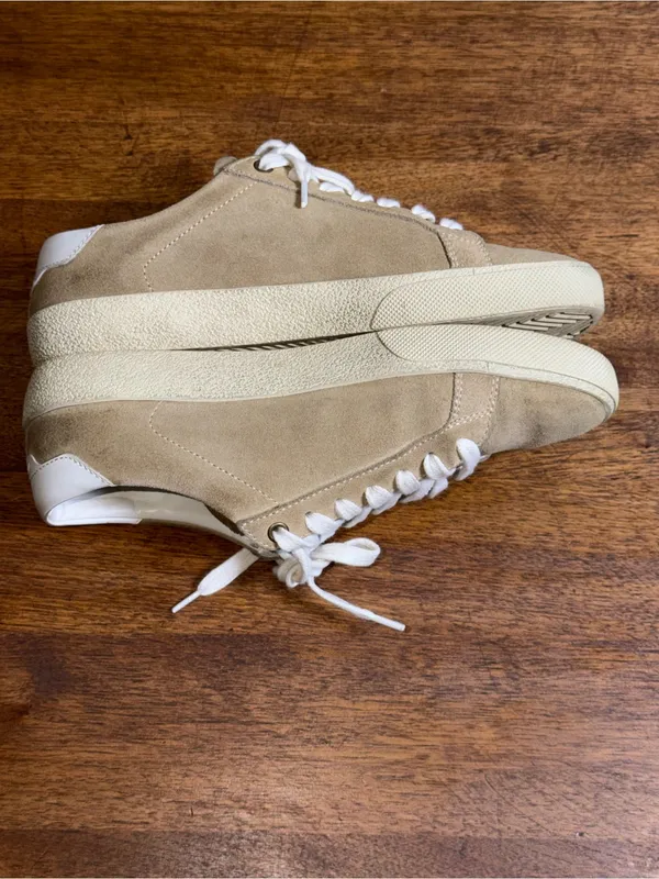 Saint Laurent Court ClassicSL/06 Beige Leather and‎ Suede Low Top Sz 39.5/9-9.5 - Image 4