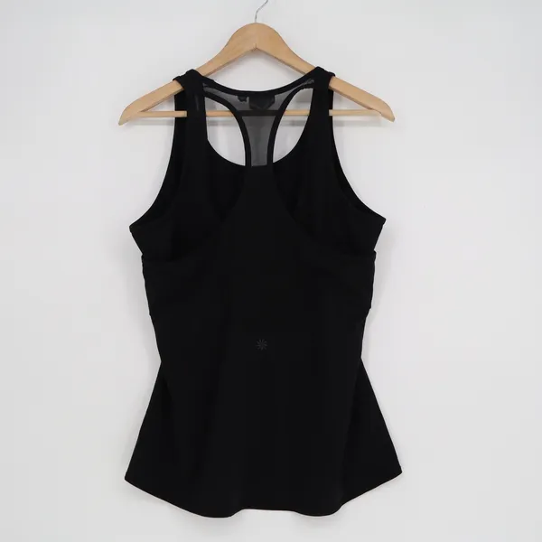 Athleta Womens Black Racerback Mesh Back Performance Workout Tank Top Size L - Image 7