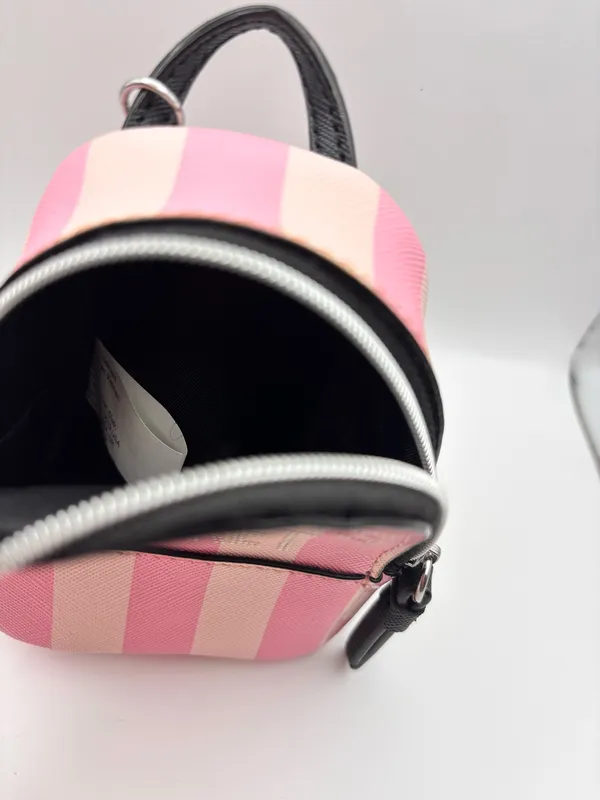 Victoria's Secret heritage stripe mini backpack keychain - Image 6