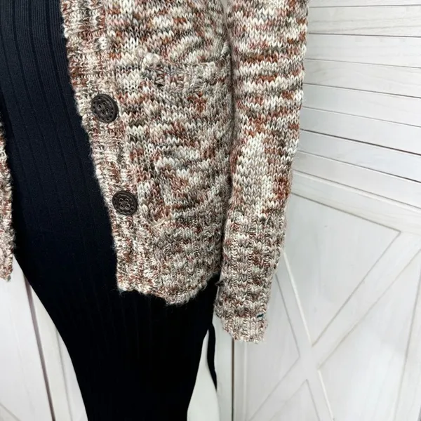 Billabong Marled Cardigan Sweater Brown Multi Juniors Large‎ Button Shawl Collar - Image 7