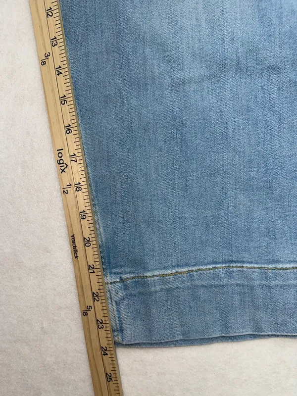 Maeve Anthropologie Jeans 16W Colette Wide Leg Cropped Light Wash Demin - Image 10