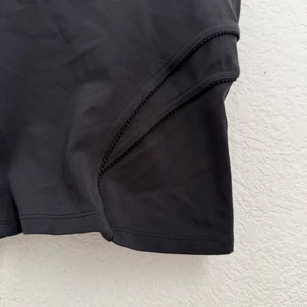 LULULEMON Black Nulu and Mesh-back Shelf Bra Yoga Tank Top Size 4 - Image 8