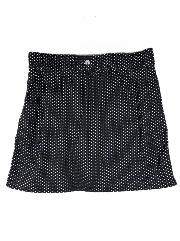 TALBOTS Athletic Skort Black with White Polka Dots & Side White Stripe Medium - Image 3