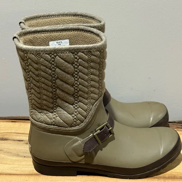 Sperry Women’s Walker Fog Rain‎ Boot Taupe Rope Size 10 B103 - Image 6