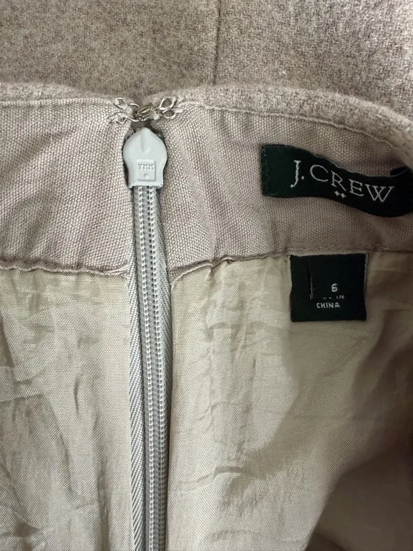 J.Crew women’s Size 6 Wool Blend Mini Skirt Beige Lined Classic(A531) - Image 10