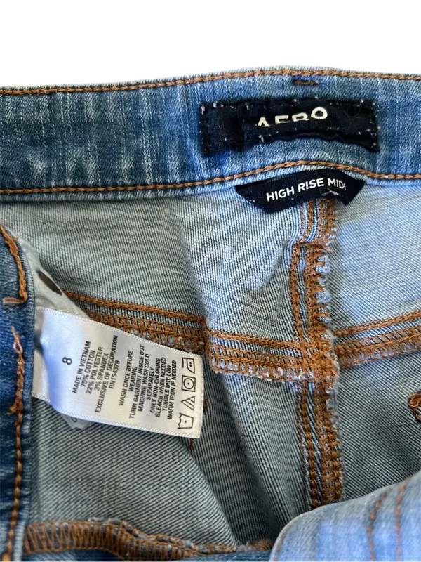 Aero - Light Blue Distressed Denim Shorts 8 - Image 3
