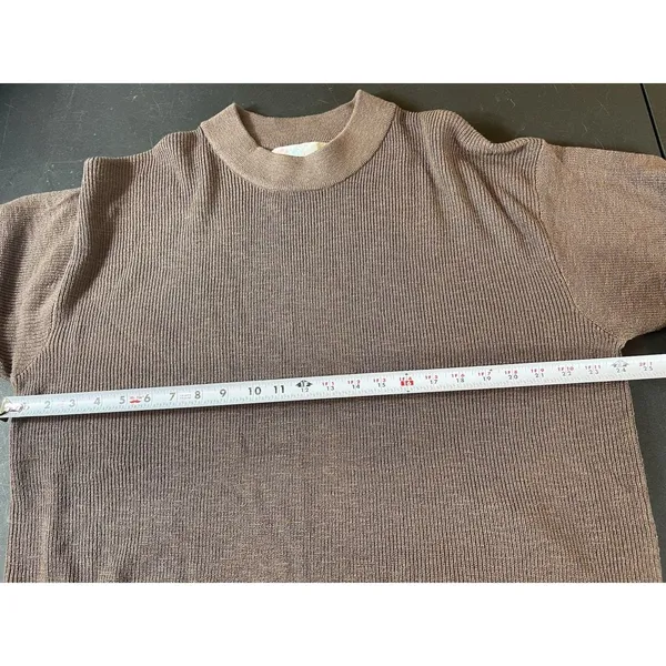 Free People FP Beach Oversized Pullover Sweater Brown Cotton Blend Stretch NWT L - Image 11
