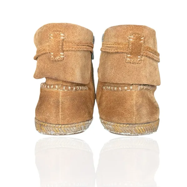 UGG Reid Moc Womens 8 Moccasin Booties‎ Chestnut Brown Suede Ankle Boots - Image 5