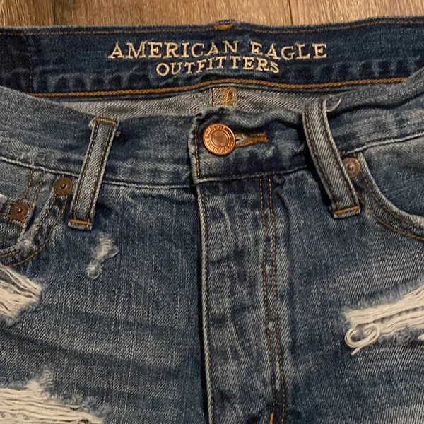 American Eagle Outfitters Hi-Rise Festival Distressed Jean Shorts Size 4 - Image 2