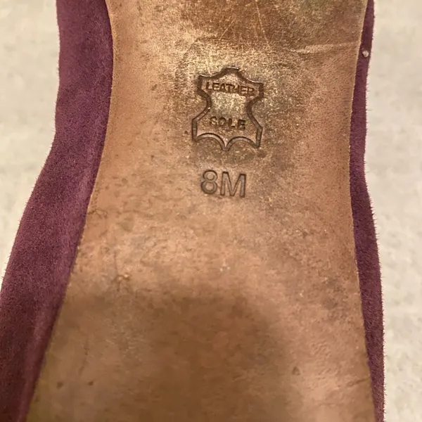 Tory Burch Purple Suede Ally Bow Ballet Flat - Image 9
