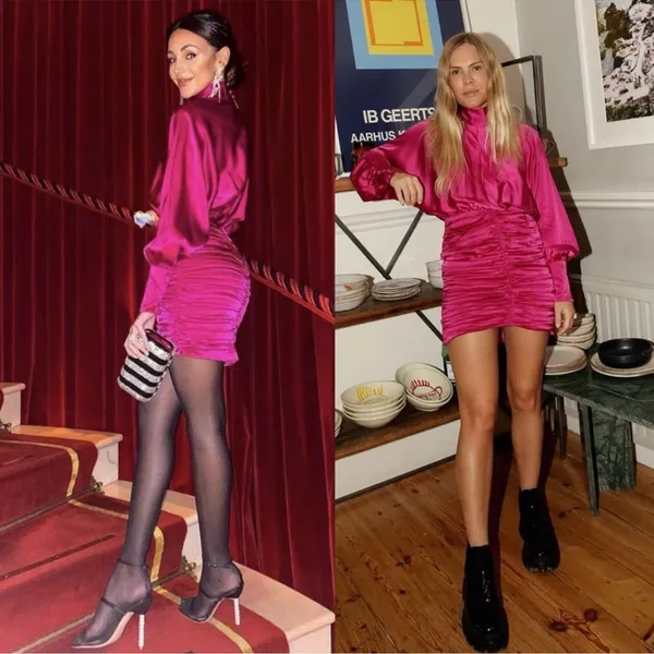 Retrofête Silk Barbara Mini Dress in Orchid Pink size XS NEW $695 - Image 8