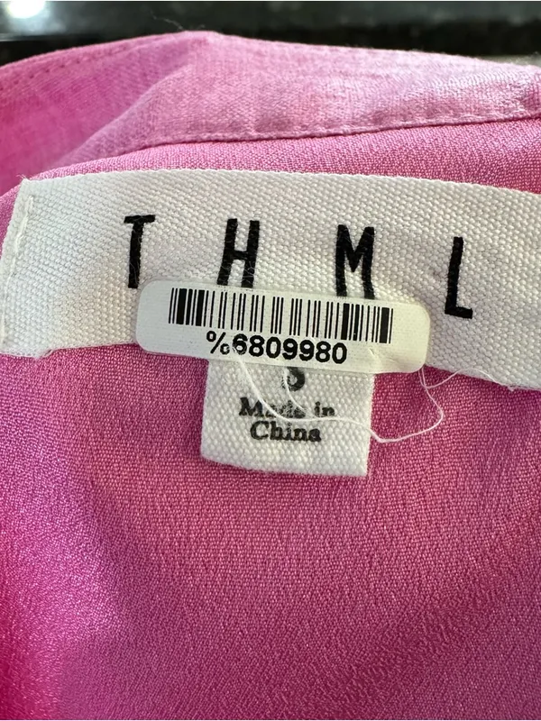 THML‎ Pink Puff Sleeve Dress Small - Image 6