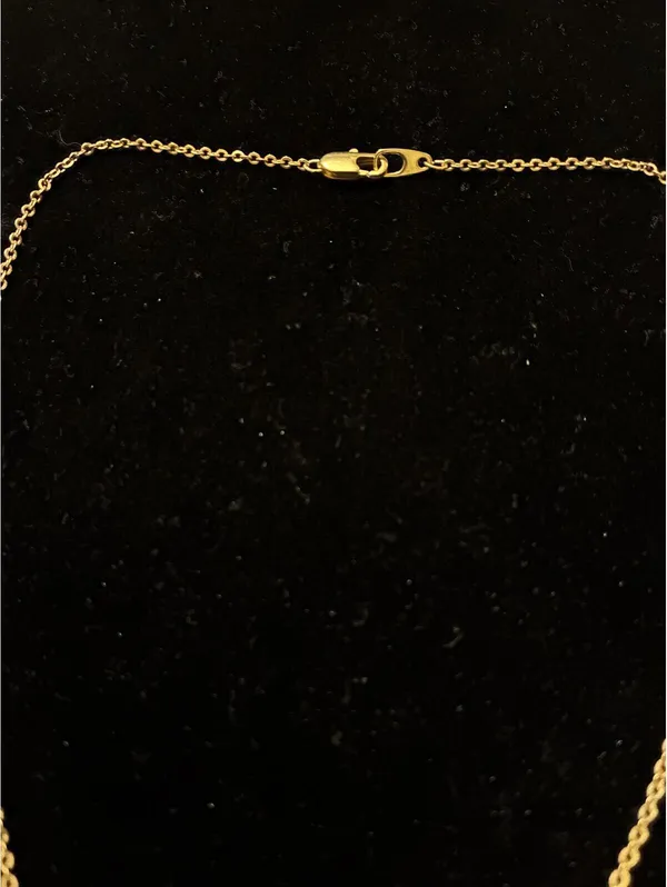 Dainty Blue Evil Eye Protection Necklace – Gold-Toned Chain Amulet 18” - Image 4