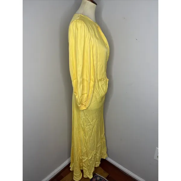 New Farm Rio Yellow Cutout Piped Ring Midi Dress Small - Image 5