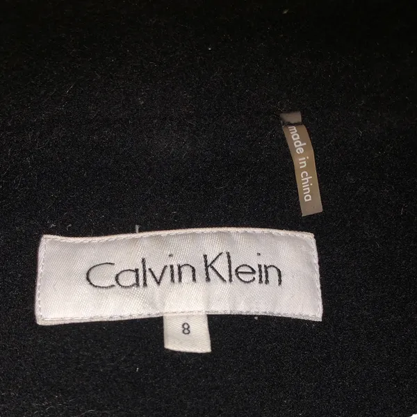 Calvin Klein Black Wool Blend Peacoat for Size Woman’s 8 - Image 5
