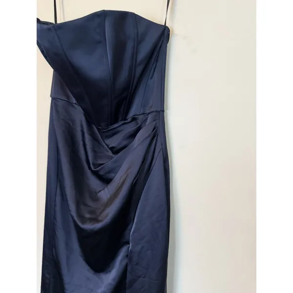 After Six 6888 Strapless Corset Satin Gown Midnight Navy Blue 4 - Image 14