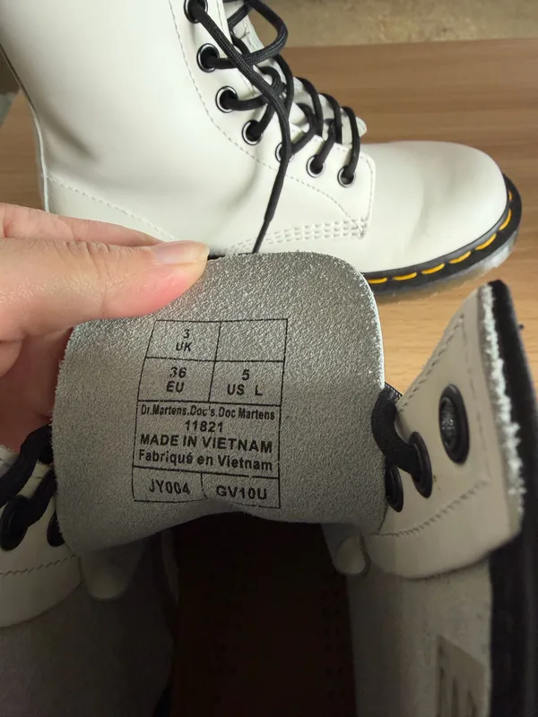 Dr. Martens 1460 Women’s White Leather Boots - Image 4