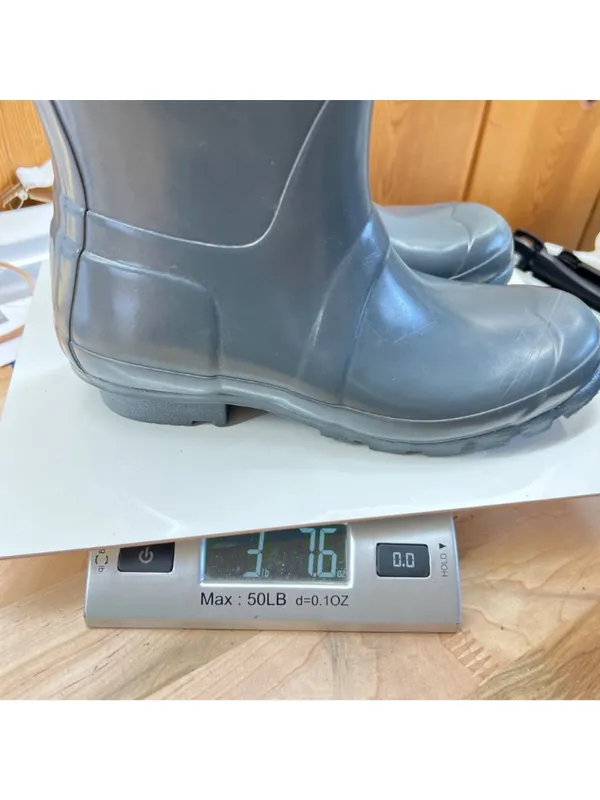 Hunter Original Tall Gloss Rain Boots Womens Gray Size US 6 EU 37 - Image 16