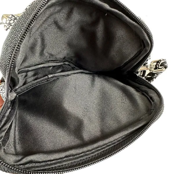 Vera Bradley Black Bianca Bouquet Crossbody Wallet - Image 7