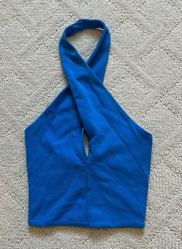 ZARA Halter Top Blue - Image 2