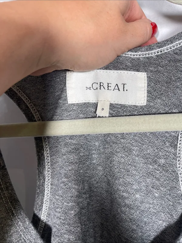The Great. Womens Swing Tank Midi Dress Gray Xs - Image 2