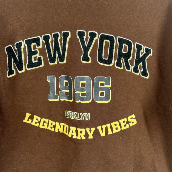 Buch and Stone New York 1996 Legendary‎ Vibes Brown Sweatshirt Crewneck Women L - Image 3
